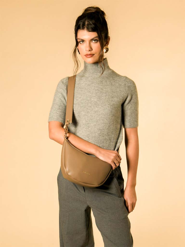 Every Other Slouchy Cross Body Bag - Taupe