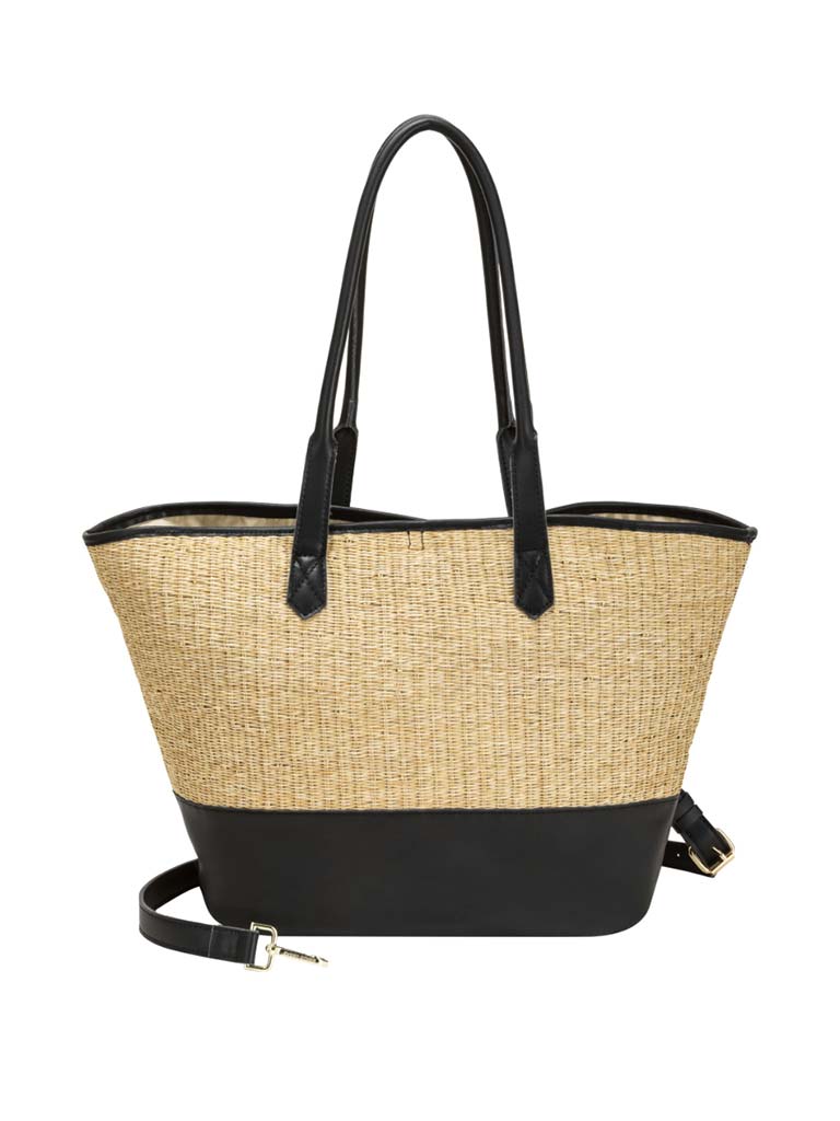 Every Other Rattan Shopper Bag - Black