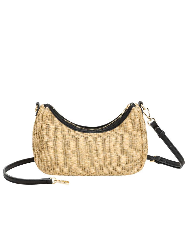 Every Other Rattan Shoulder Bag - Black