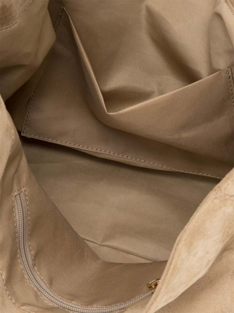 Every Other Faux Suede Shoulder Bag - Sand