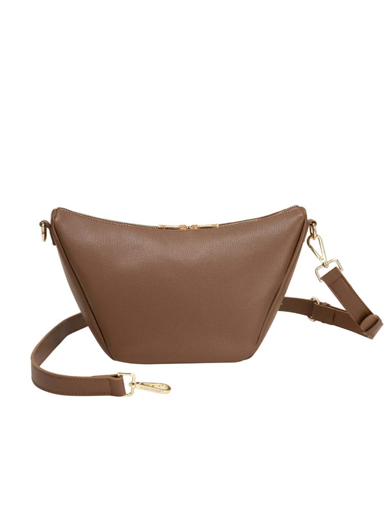 Every Other Faux Leather Trapeze Bag - Tan