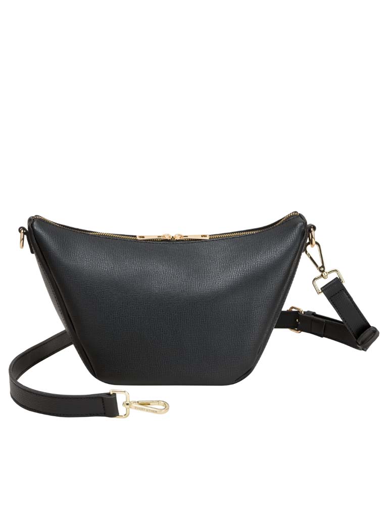Every Other Faux Leather Trapeze Bag - Black