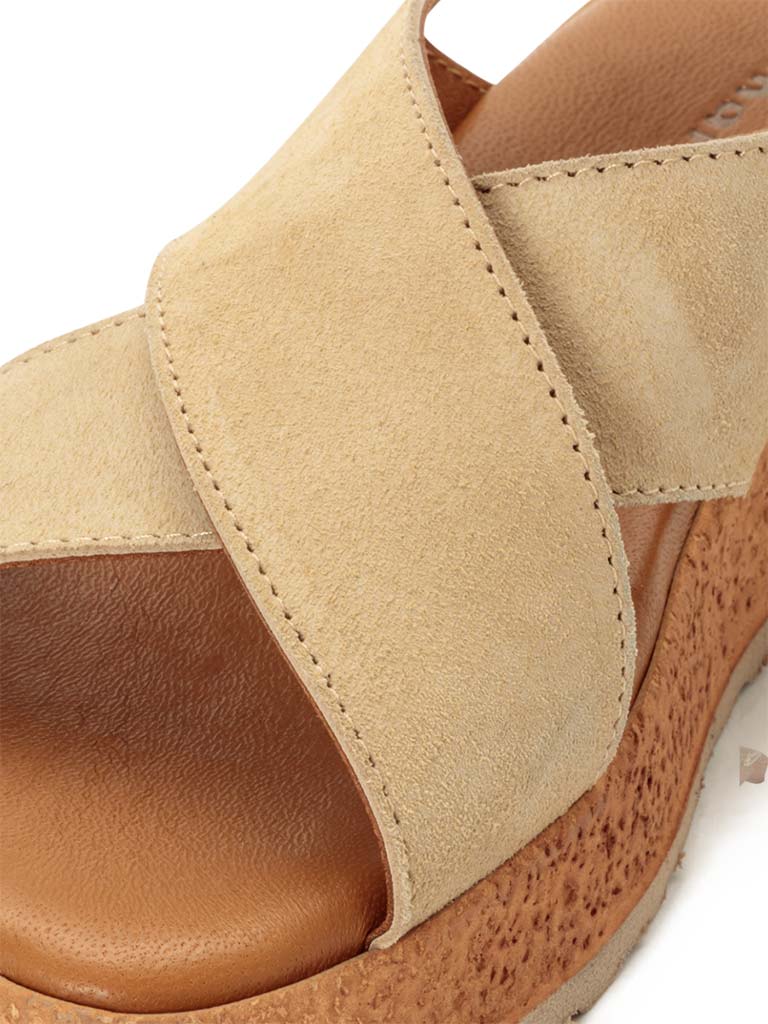 Tamaris Crossover Flatform Sandals - Sand