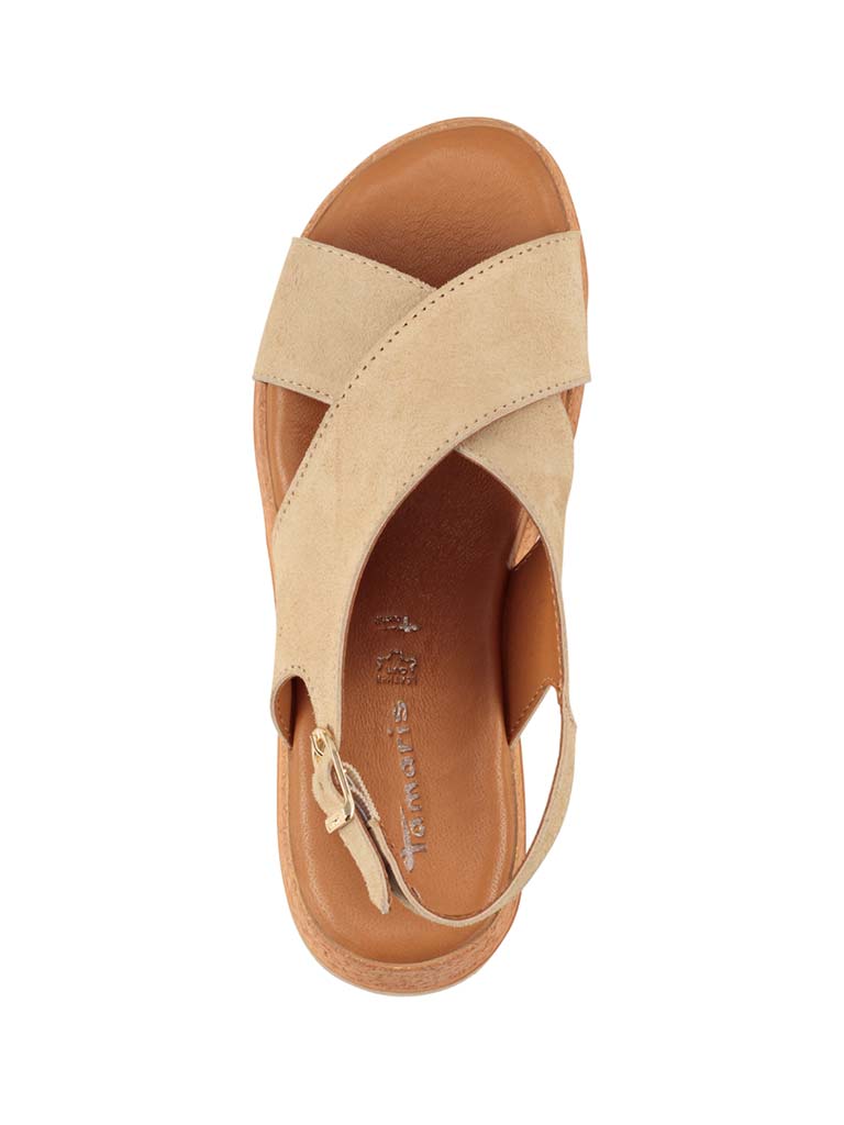 Tamaris Crossover Flatform Sandals - Sand