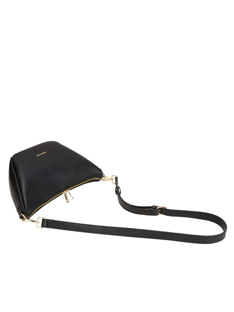 Every Other Faux Leather Trapeze Bag - Black