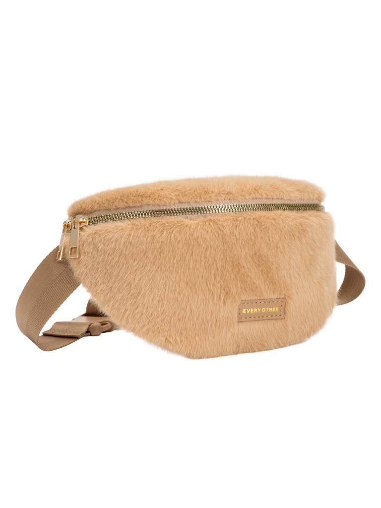 Every Other Faux Fur Bumbag - Sand