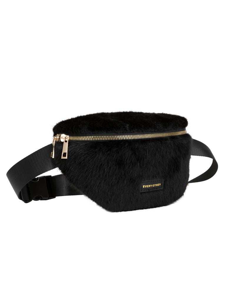 Every Other Faux Fur Bumbag - Black