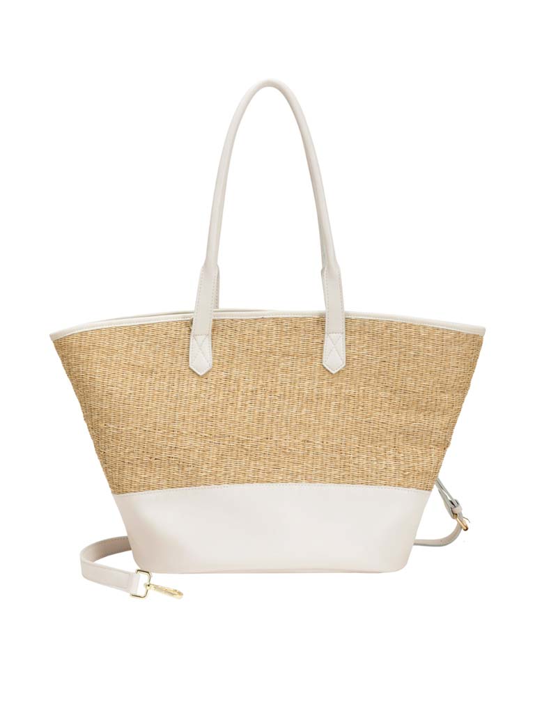 Every Other Rattan Shopper Bag - Ecru