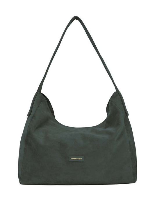Every Other Faux Suede Shoulder Bag - Sea Green