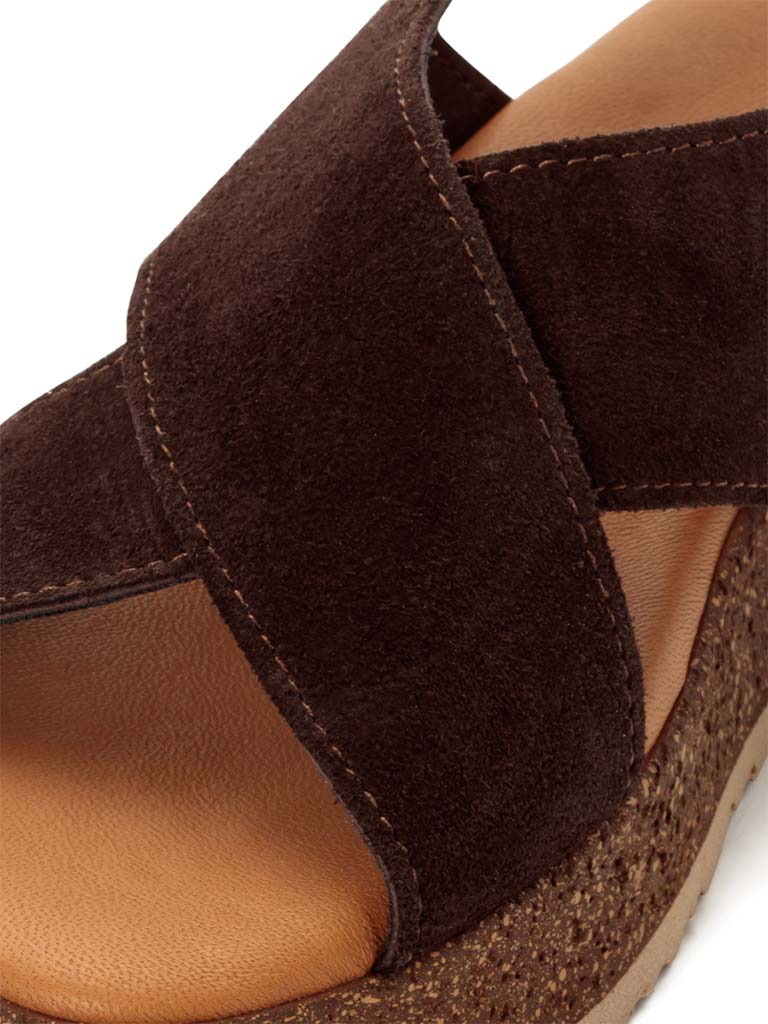 Tamaris Crossover Flatform Sandals - Mocha