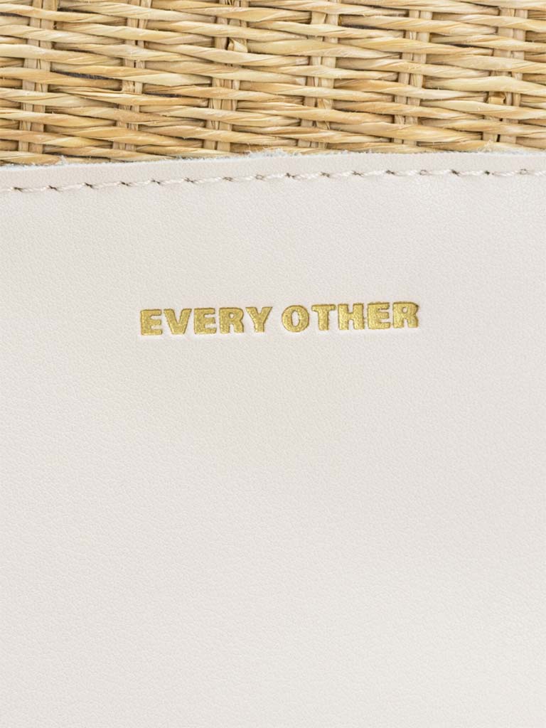 Every Other Rattan Shopper Bag - Ecru