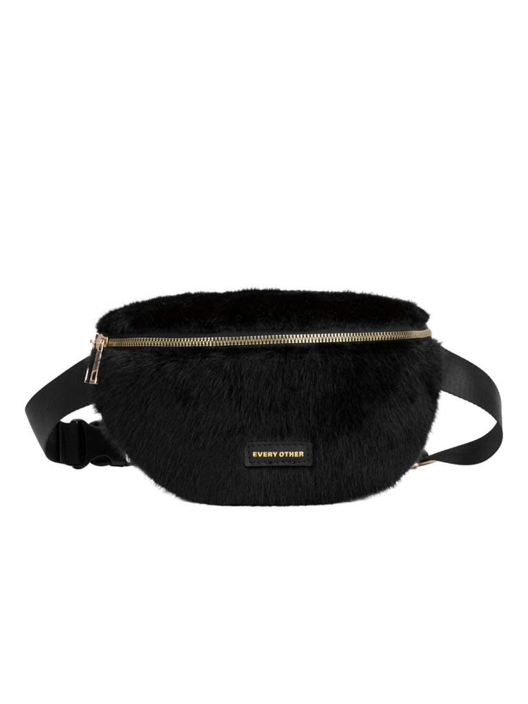 Every Other Faux Fur Bumbag - Black