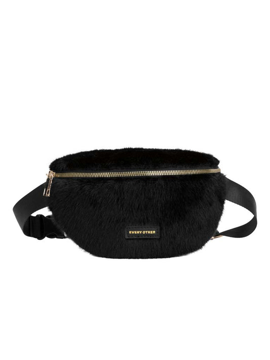Every Other Faux Fur Bumbag - Black