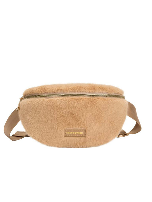 Every Other Faux Fur Bumbag - Sand