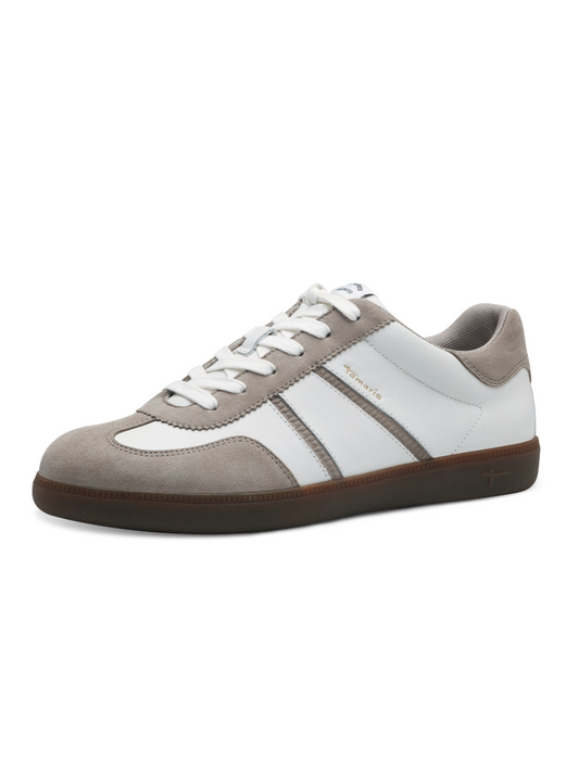 Tamaris Leather Trainers - Warm White