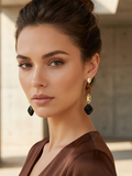 Envy Triple Bead Drop Earrings