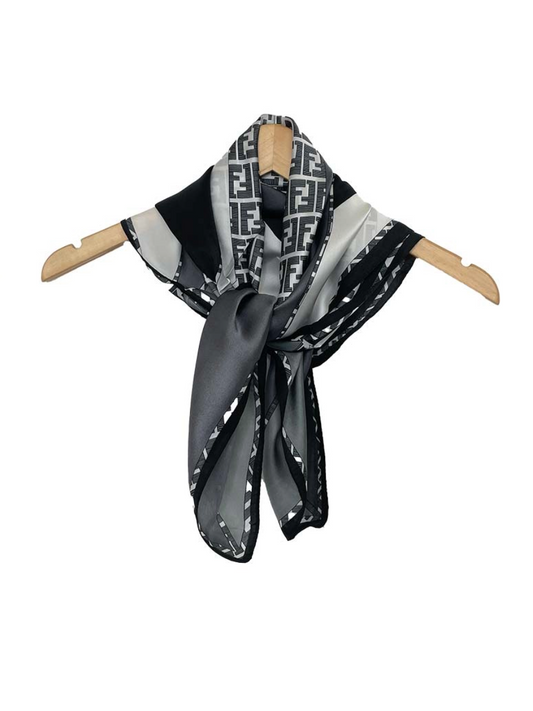 F-Logo Neckerchief - Black & Grey