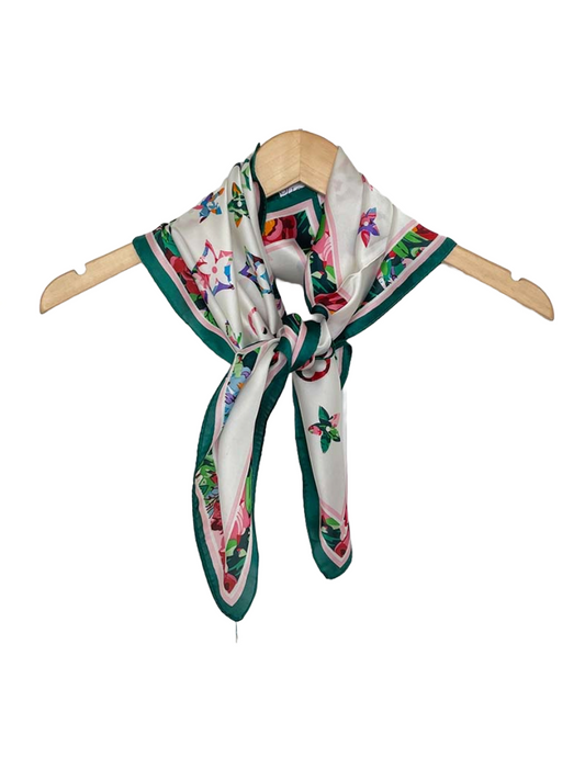 Tropical Deco Flower - White & Sea Green