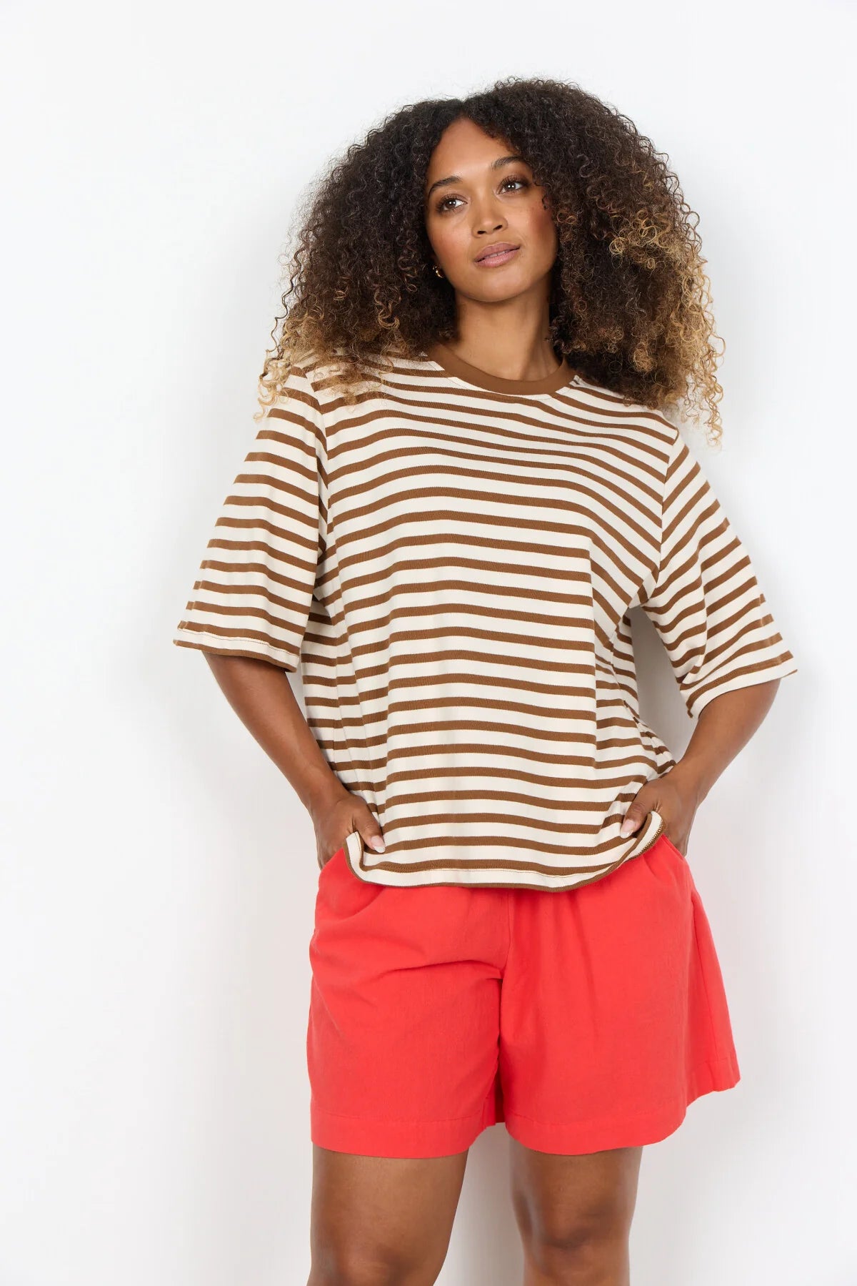 Soya Concept Stripe Top - Pecan