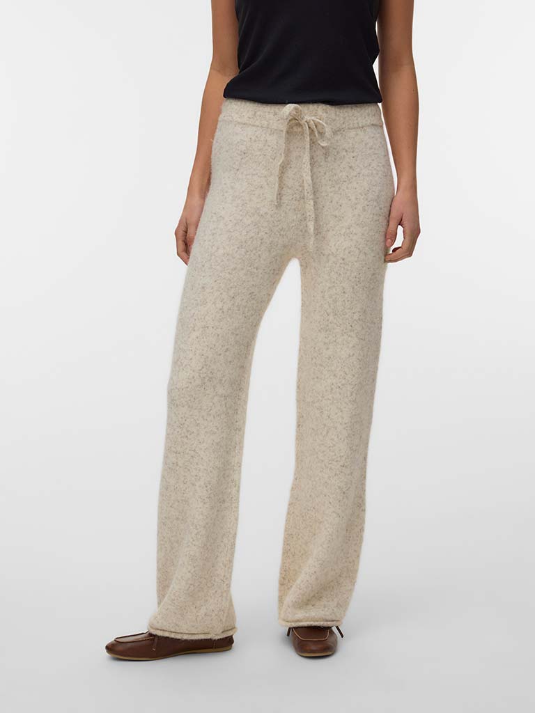 Vero Moda Knit Palazzos - Oatmeal