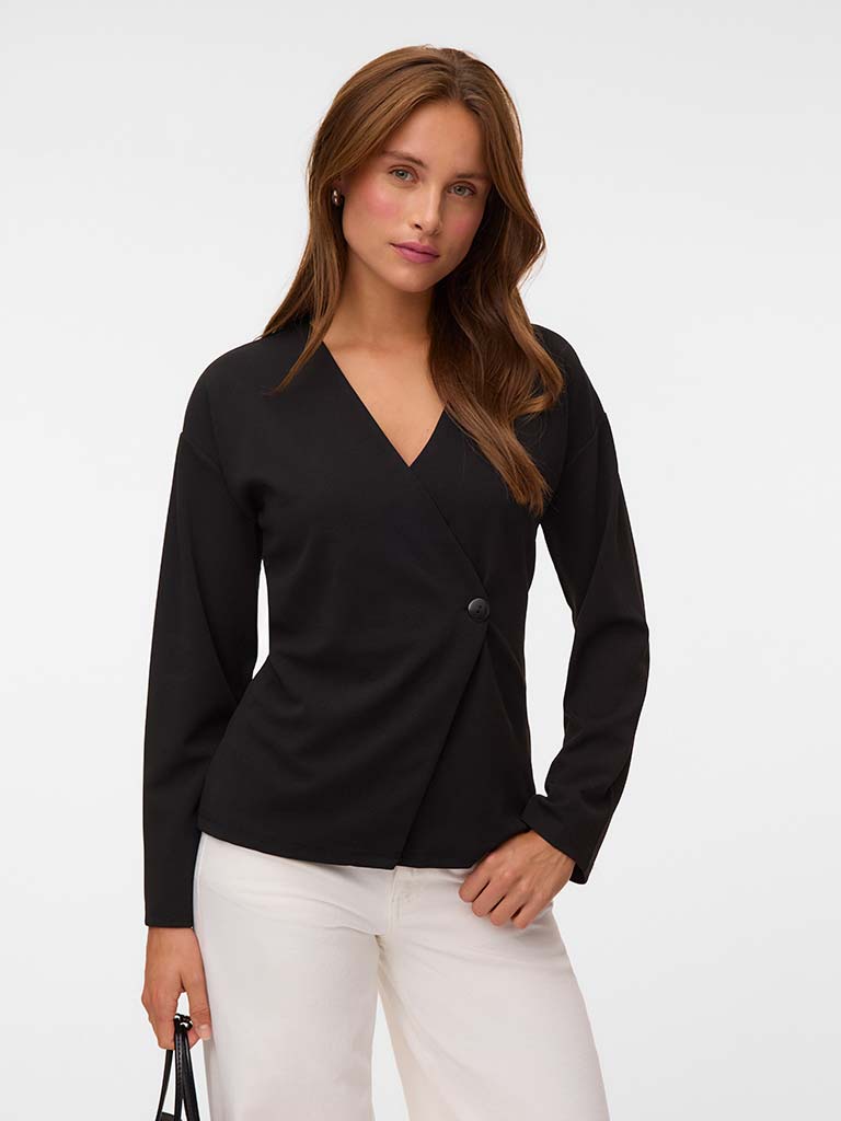 Vero Moda Asymmetric Jacket - Black