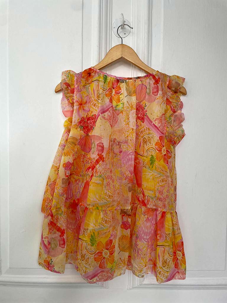 Summertime Blooms Layered Top - Peach