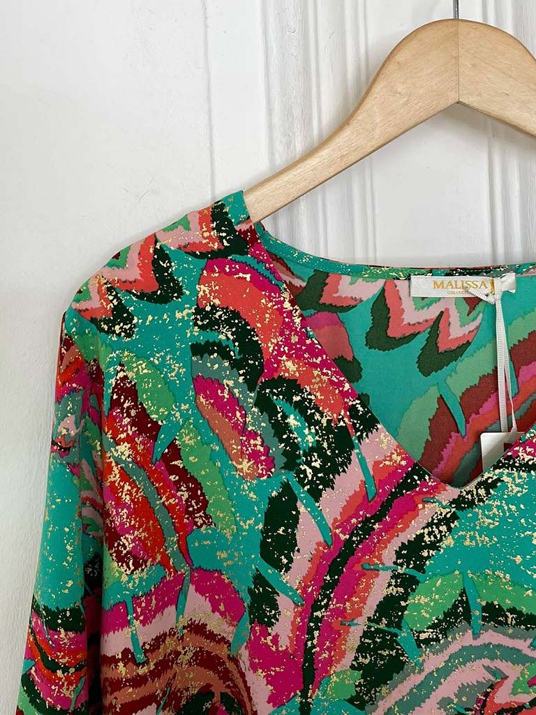 Malissa J Rio Flute Sleeve Top - Jade