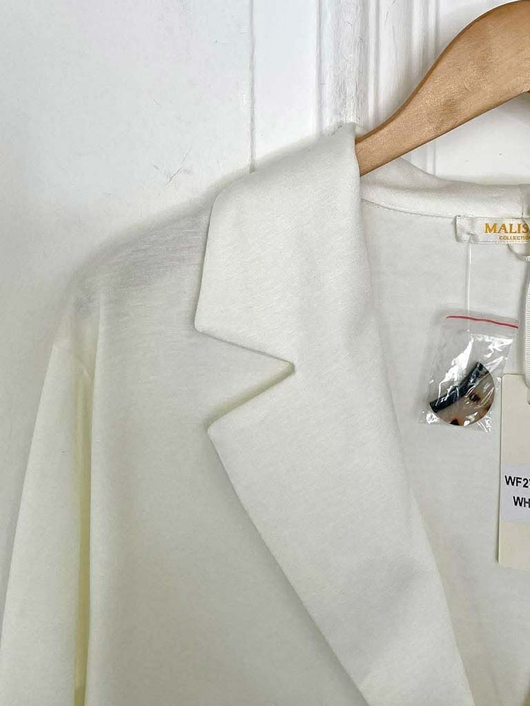Malissa J Jersey Split Side Blazer - White