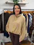 Check Bomber Jacket - Mustard & Tan
