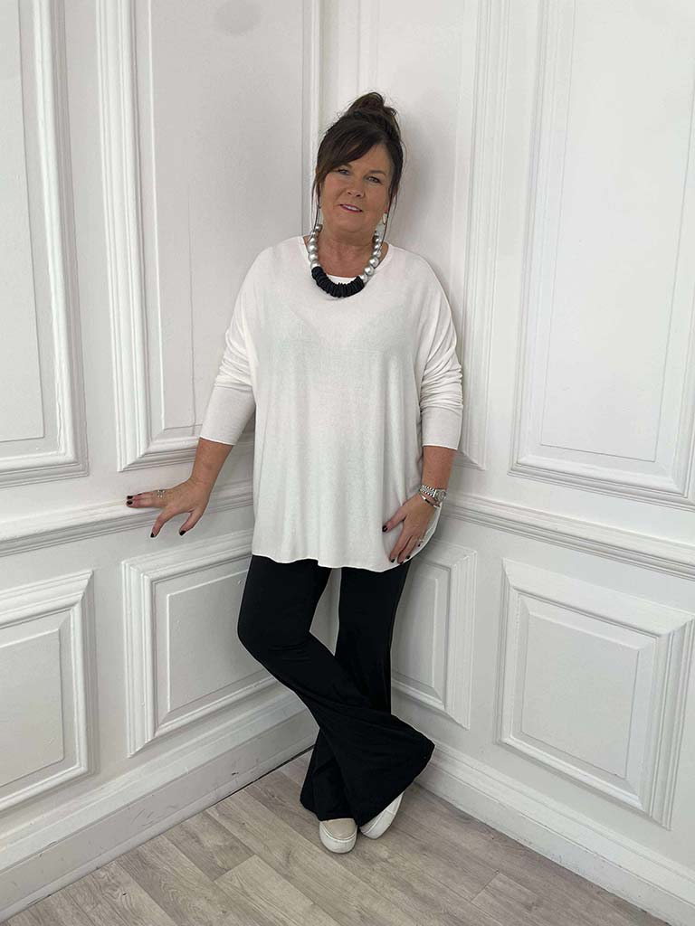 Boxy Supersoft Knit - Winter White