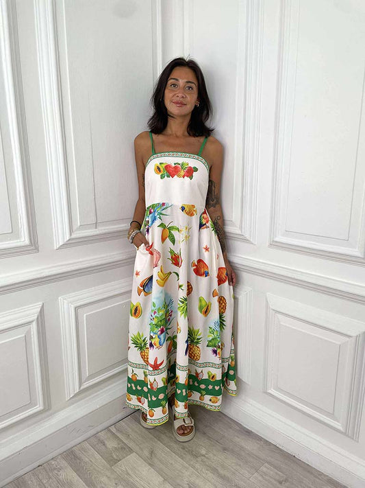 Tropic Print Midaxi Dress