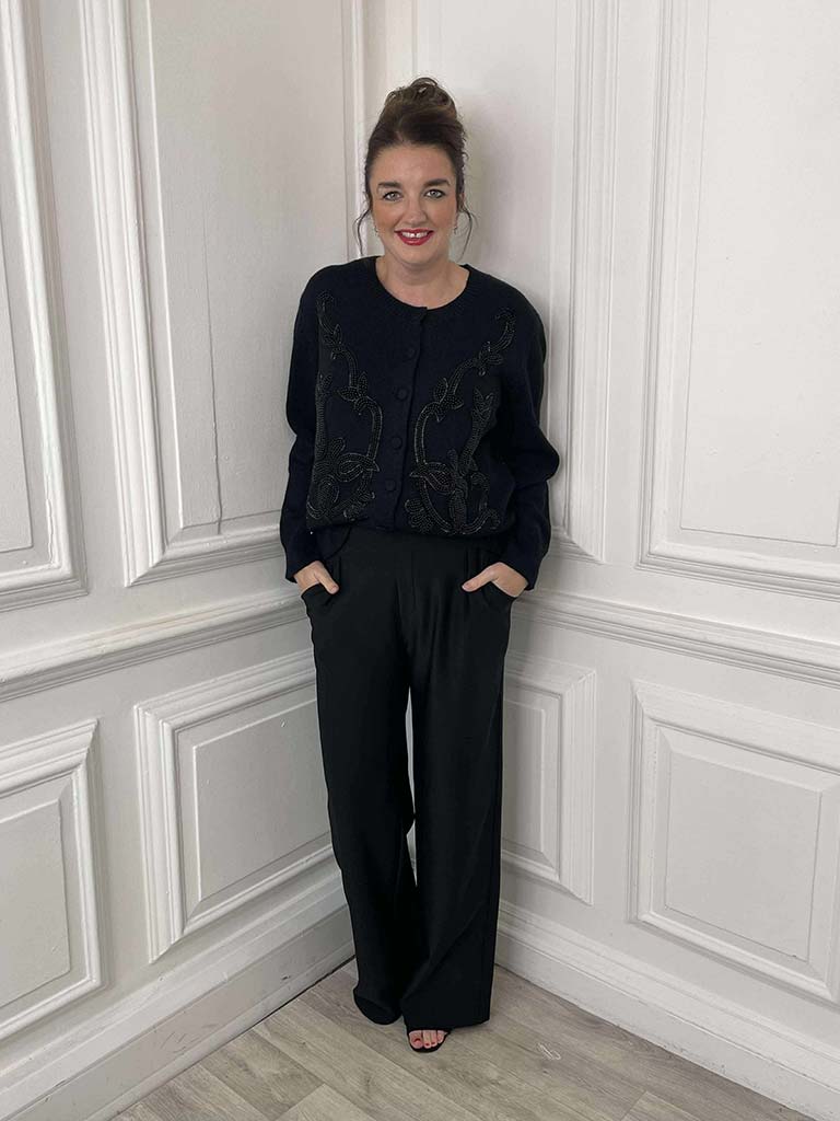 Malissa J Bijou Cardigan - Black