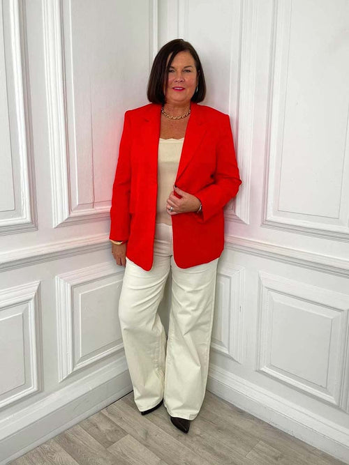 Malissa J Classic Blazer - Blood Orange