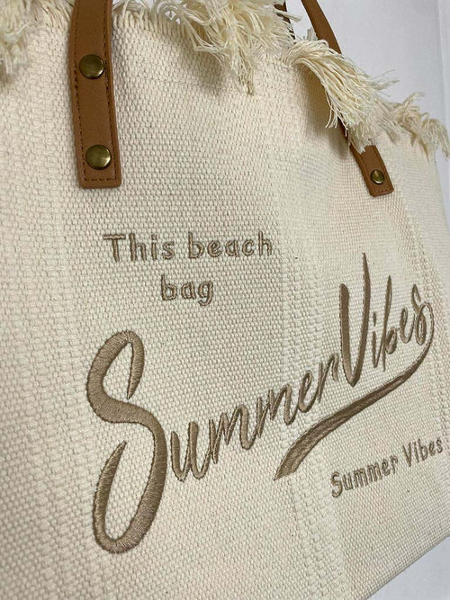 Summer Vibes Tote Bag - Cream