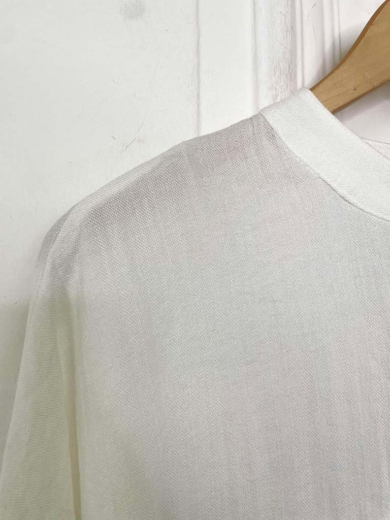 Grandad Collar Lightweight Shacket - Soft White