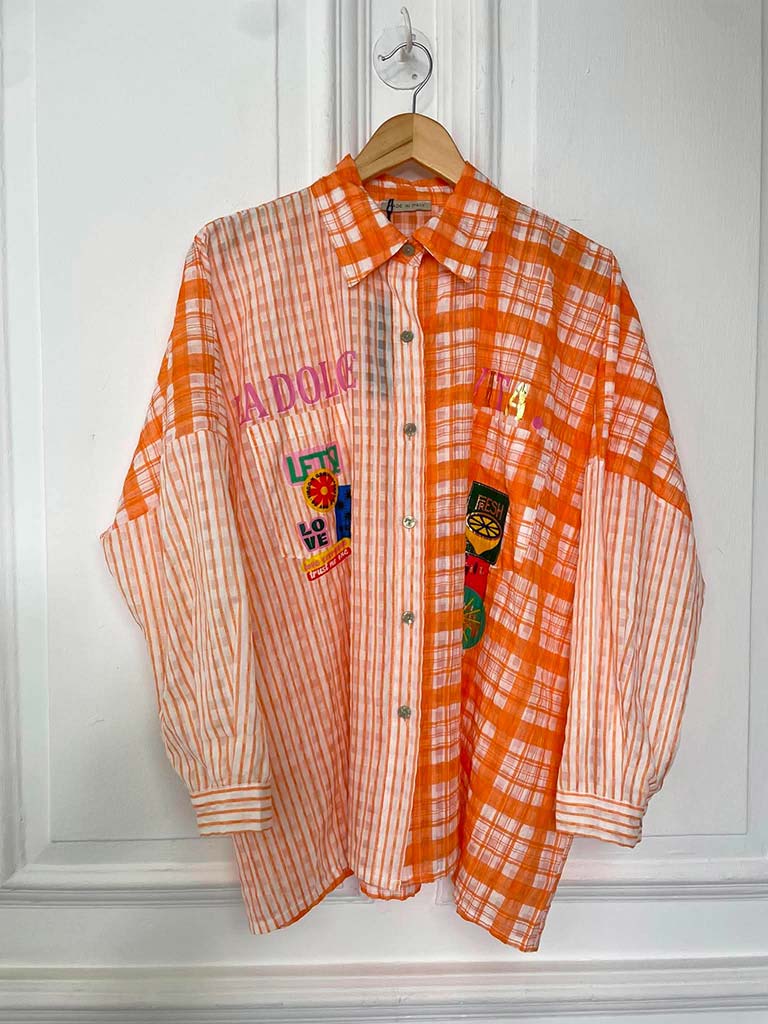 Mixed Gingham Printed Shirt