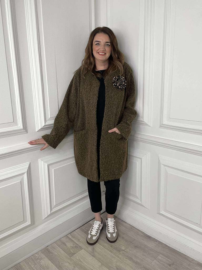 Boucle Corsage Jacket - Chocolate