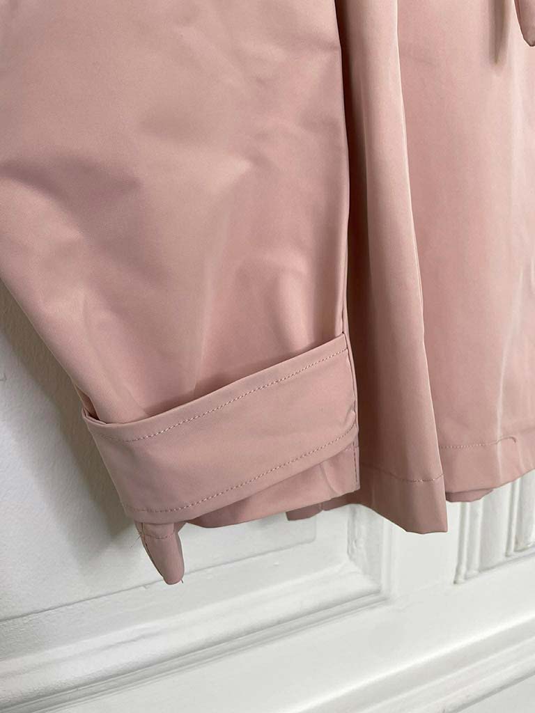 Hooded Tie Neck Jacket - Blush