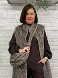 Malissa J Faux Fur Crescent Bag - Greige