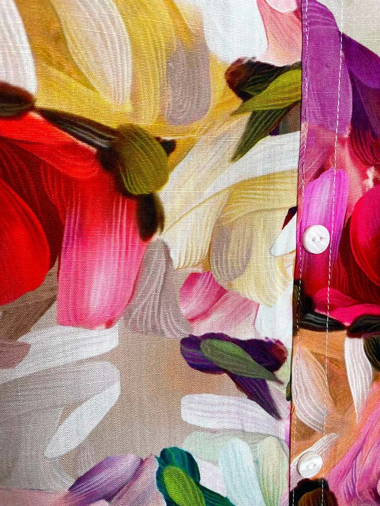 Paint Stroke Floral Blouse