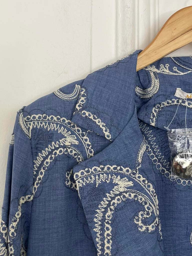 Malissa J Paisley Blazer - Blue