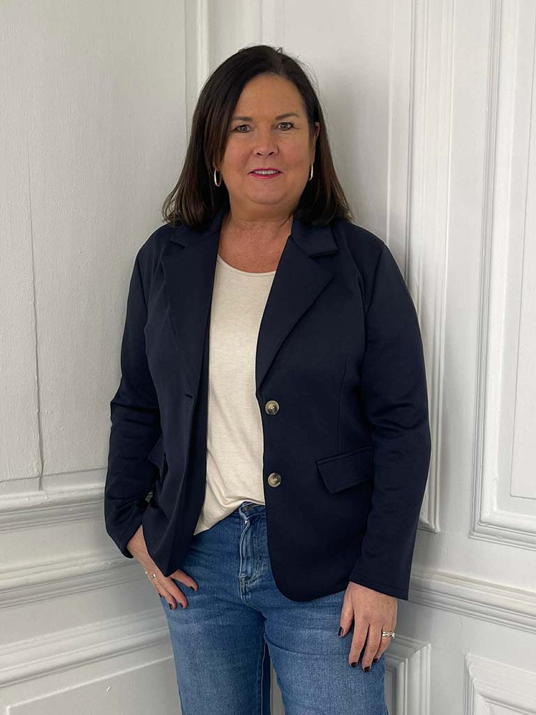 Classic Jersey Blazer - Navy