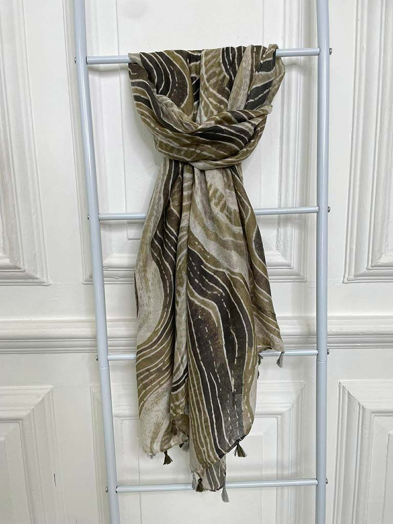 Malissa J Swirl Scarf - Stone