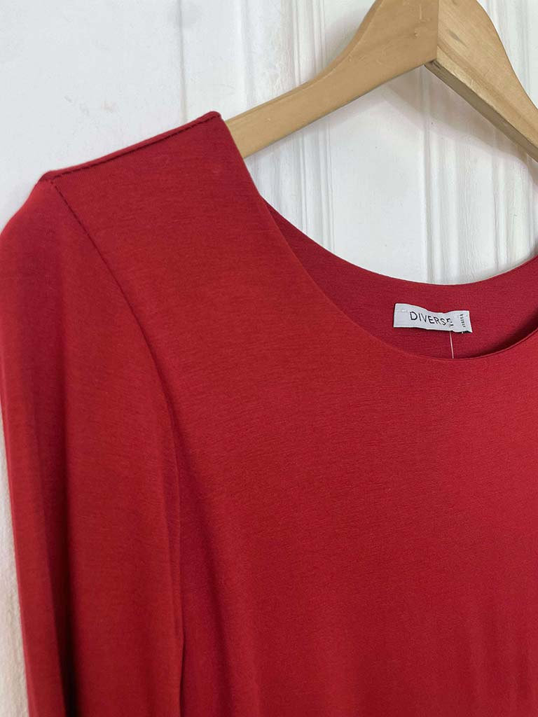 Supersoft Long Sleeve Top - Lipstick Red
