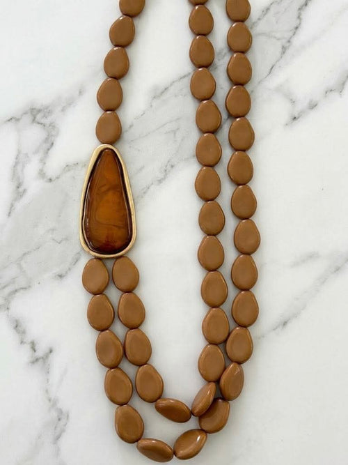 Envy Chunky Jewel Detail Necklace - Gold