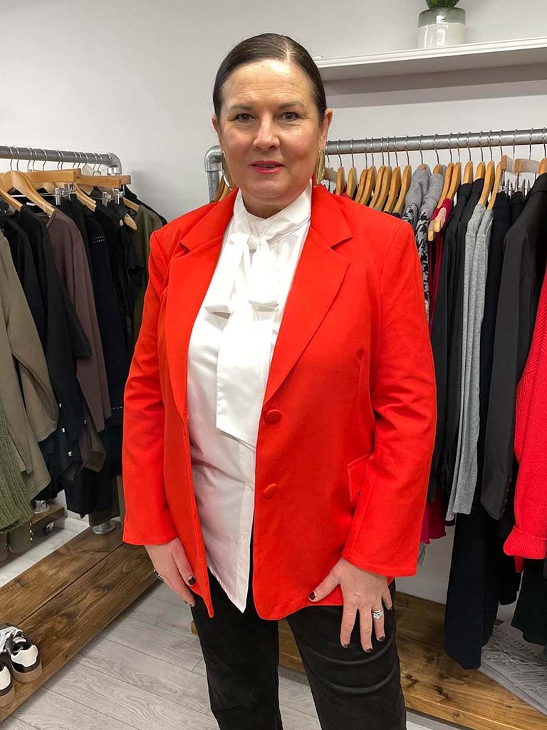 Malissa J Classic Blazer - Blood Orange