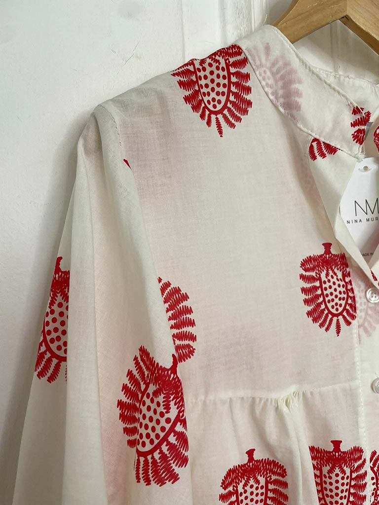 Boho Print Smock Top