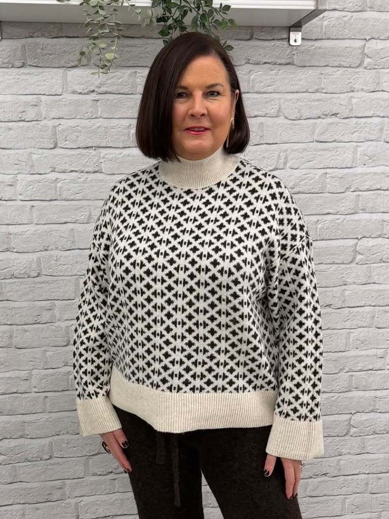 Vero Moda Birch Polo Knit - Ecru & Chocolate