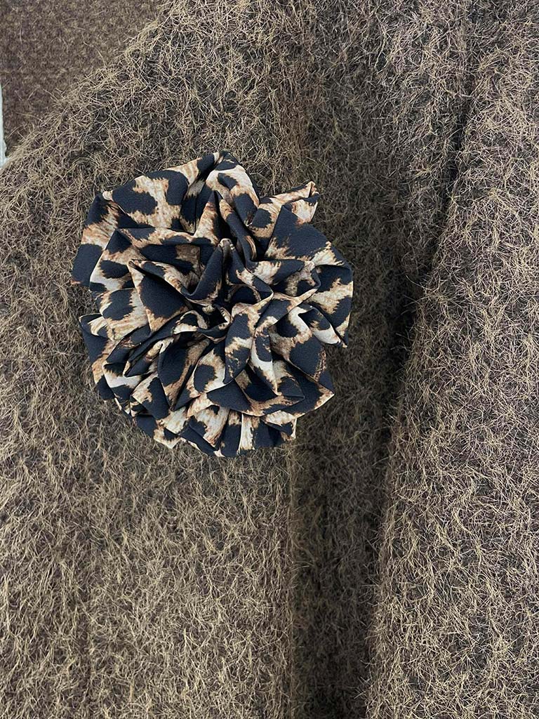 Boucle Corsage Jacket - Chocolate