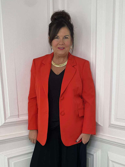 Malissa J Classic Blazer - Scarlet